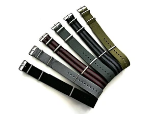 19mm NATO G10® military nylon watch band strap Black Grey OD Green Blue Bond Tan - Picture 1 of 26