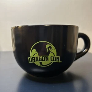 NWOT Dragon Con Atlanta Extra Large Coffee Mug 24oz Black Green Sifi Comics - Picture 1 of 6