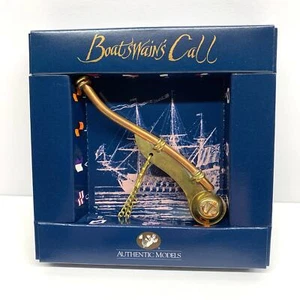 Silbato y folleto modelos auténticos Boatswain's Call de latón y cobre  - Imagen 1 de 7