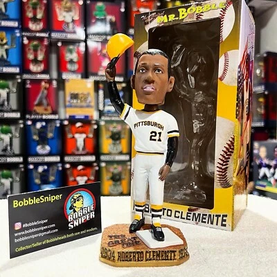 Bobblehead MLB exclusivo de ROBERTO CLEMENTE Pittsburgh Pirates "The Great One" Foto 1 de 4