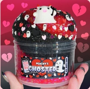 PEACHYBBIES PEACHY'S NEW GHOSTED SNOW FIZZ BINGSU BEAD SLIME💝💔 FREE ACTIVATOR - Picture 1 of 3