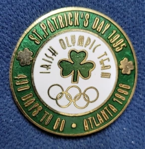 1996 ATLANTA IRISH TEAM 490 DAYS TO GO ST PATRICK'S DAY OLYMPIC PIN - Picture 1 of 1