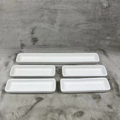 Pampered Chef Simple Additions White Set Dish Set Of 5 Trays Dishwasher Safe - Image 1 of 4