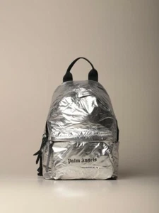 Mochila plateada Palm Angels con etiqueta de sensor clip logotipo - Imagen 1 de 11