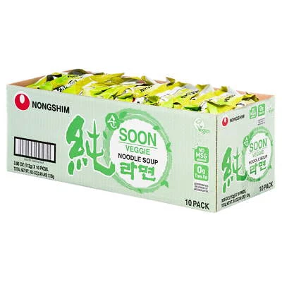 Nongshim Soon Veggie Savory Vegan Ramyun Ramen Noodle Soup Pack