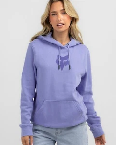 Fox Racing Womens Fox Head Fleece Pullover Hoodie Hooded Sweatshirt Jumper XS-XL - Picture 1 of 10