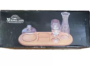 NUEVO EN CAJA Bandeja de queso vintage Missouri Vermillion ROBLE ROJO SÓLIDO - Imagen 1 de 5
