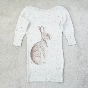 Jane Norman Jumper Womens Extra Small Top Sweater Long Knit Easter Bunny Rabbit - Picture 1 of 9