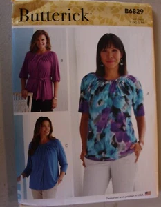 Butterick pattern B6829 Top & Sash Pattern 3 Variations MISSES Size XS-MD uncut - Picture 1 of 4