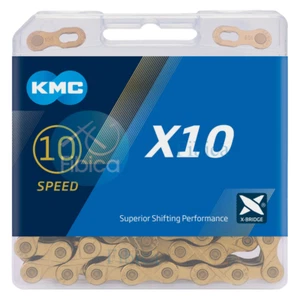 NUEVA CADENA KMC X10 ORO 10 VELOCIDADES 114 ESLABONES SP excepcional durabilidad - Imagen 1 de 1