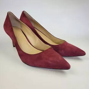 Ann Taylor Women's Eryn Suede Leather Pumps Heel Stilettos Plum Rose Size 8 M - Picture 1 of 11