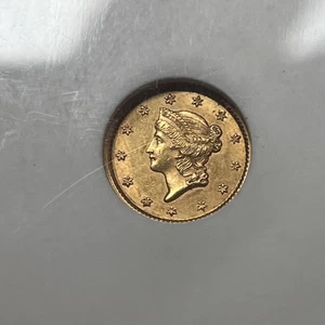 1853, United States. Beautiful Gold Sharp Strike $1 Dollar NGC MS-61! - Picture 1 of 6