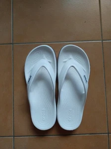 Infradito Ciabatte Unisex Crocs 42,5 Bianche Panna Vintage But New 42/43 M9 W11 - Foto 1 di 6
