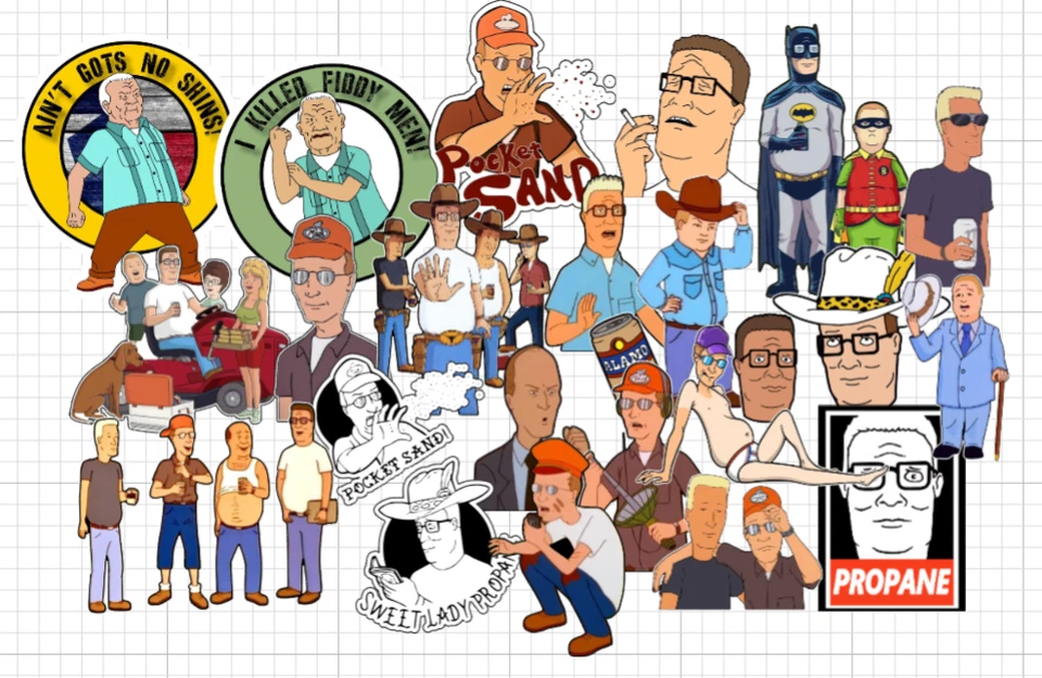 Juego de 24 pegatinas impermeables King of the Hill HQ Foto 1 de 1