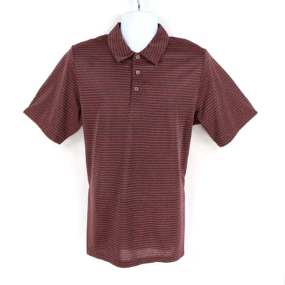 Polo Great Northwest Clothing Company para hombre talla M gris a rayas 100 % poliéster Foto 1 de 4