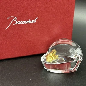 Baccarat Briefbeschwerer Gold Frosch Figur Kristall Herz Objekt Frankreich ohne Box - Bild 1 von 8