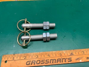 Aluminum Hood Pins , 1/2-20 thread w/ locknuts and flipover pins - 3.5" long - Bild 1 von 3