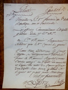 VERSAILLES 1800 General Lefevre über einen amnestierten Gefangenen - Bild 1 von 1
