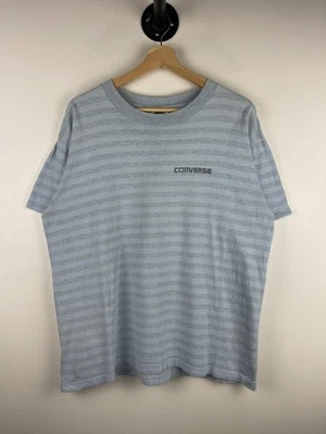 Camiseta azul bebé vintage años 90 Converse a rayas talla L Foto 1 de 4