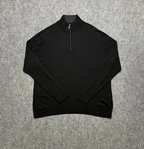 UNTUCKit Suéter Para Hombres 2XL XXL Negro Belguardo Cuarto Cremallera Pullover Lana Merino - Imagen 1 de 8