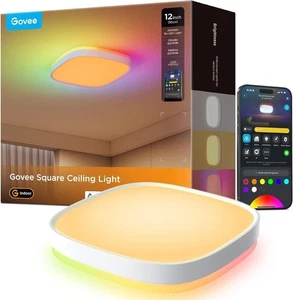 GOVEE H60A4 LED Deckenleuchte Smart RGBIC Deckenleuchte eckig 2400LM 30cm - Z03 - Bild 1 von 10