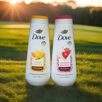 2 Dove Limited Edition Watermelon & Guava / Pineapple & Passionfruit Body Wash - Image 1 of 2