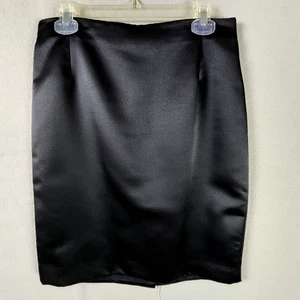 Gonna dritta Garfield & Marks spacco posteriore taglia 10 poliestere nero effetto raso - Foto 1 di 10