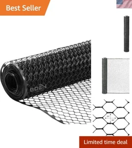 Plastic Hex Chicken Wire Mesh Temporary Fence Roll 4' x 75' - Black - Plastic... - Picture 1 of 8