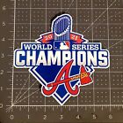 Autocollant vinyle Atlanta Braves 2021 World Series Champions 6" x 5,5" GO BRAVES !