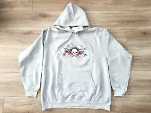 New SINISTER FISHING APPAREL HANES GREY MENS FLEECE PULLOVER SWEATSHIRT HOODIE L - Picture 1 of 6
