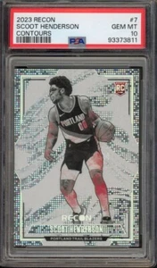 2023-24 Panini Recon SCOOT HENDERSON RC #7 Rookie Contours PSA 10 Trail Blazers - Picture 1 of 2