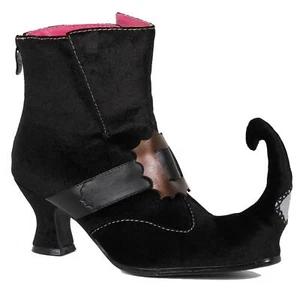 Witch Adult Black Boots 7 - Picture 1 of 1