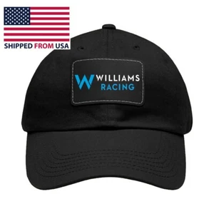 Williams Racing Team Black Dad Hat with Leather Patch - Picture 1 of 2
