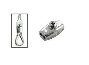 1 Stk. Eiform Seilklemme Alu  für 5mm Seile  -  Nr. 5 - Bild 1 von 1