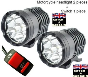 1 Paia Fari LED Moto 12V 60W 10000LM Fascio LED (C262) - Foto 1 di 6