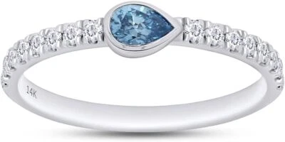 0.53ct Half-Eternity Engagement Ring Yellow & White Lab Grown Diamond 14K Gold - Image 1 of 4