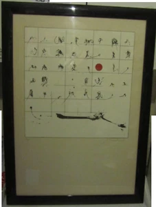 Emilio Scanavino Alphabet Screen Printing 50X70 Framed FREE EXPENSES - Picture 1 of 3
