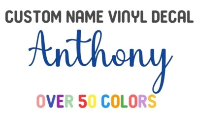 ORACAL OR STARCRAFT Custom Name Cursive Font Vinyl Decal Sticker Tumbler Water Bottle Window Laptop