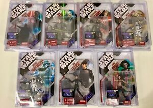 STAR WARS The Force Unleashed 2007 COMPLETE set of 7 figures Mint Star case