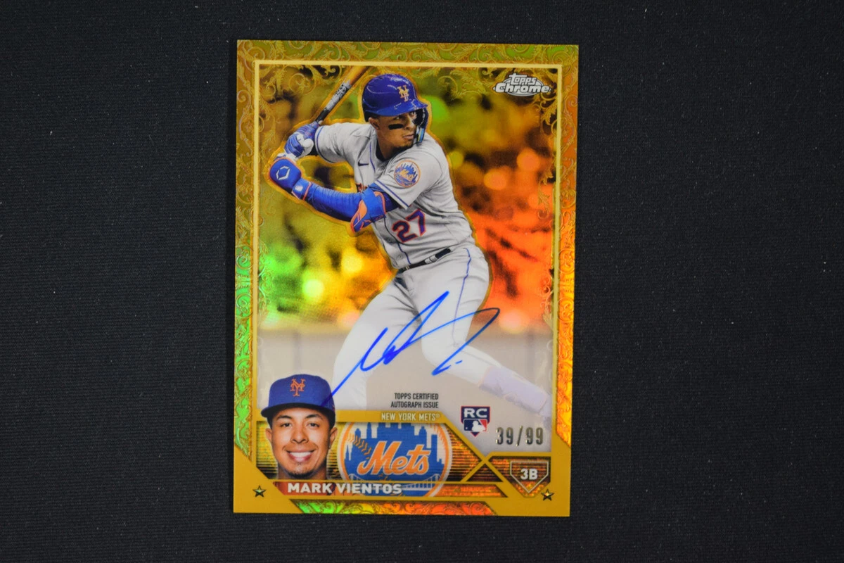 Mark Vientos 2023 Topps Chrome Gilded Collection Rookie Gold Etch Autographs /99