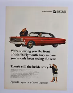 Large Car Ad - 1966 Plymouth Fury (advertisement print poster brochure) - Picture 1 of 1