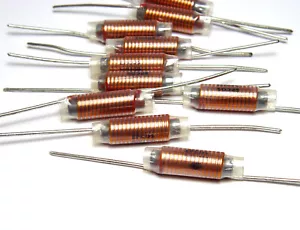 10x EPCOS Entstör-Drossel 5 µH, 10 A, Stabkerndrossel, axial - Bild 1 von 1
