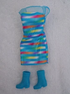 Barbie Teresa 1997 Bead Blast vestido azul y botas moda solamente - Imagen 1 de 2