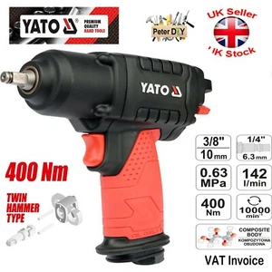AIR IMPACT WRENCH 3/8" Twin Hammer 400Nm-295ft/lbs Heavy Duty Yato YT-09501 - Picture 1 of 3