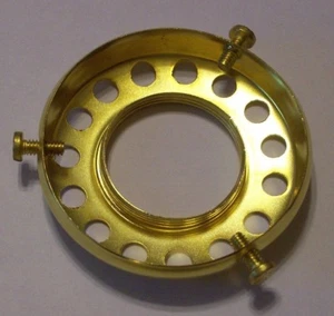 2 1/4" FITTER UNFINISHED BRASS SCREW-ON UNO TYPE SHADE HOLDER LAMP PART 10786UJB - Picture 1 of 3