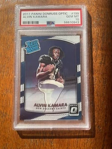 Alvin Kamara 2017 óptica Panini Donruss #199 clasificación RC PSA 10 gemas como nuevo 0943 - Imagen 1 de 2