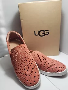 UGG CAS DONNA SLIP-ON BALLERINE 1092514 CAMOSCIO TRAFORATO CORALLO donna TAGLIA 9 US - Foto 1 di 13