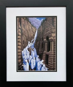 Rob Gonsalves " Carved in Stone " Newly Custom Framed Art Print Magic Realism - Picture 1 of 3