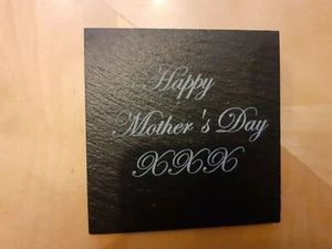 Posavasos de pizarra cuadrada de 10 cm feliz día de la madre. Nuevo para coleccionar y guardar como regalo - Imagen 1 de 1