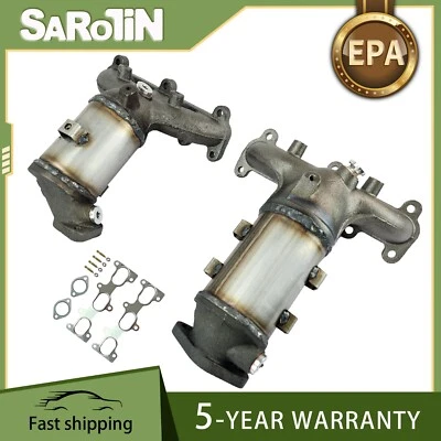 Both Manifold Catalytic Converters For 2007-2009 Hyundai Santa Fe 2.7L US Foto 1 de 4